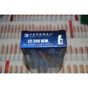 .22-250 Federal 55gr Soft Point Box of 20 .22-250 Federal 55gr Soft Point Box of 20